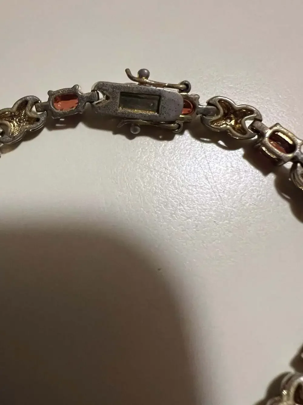 Sterling Silver Garnet Tennis Bracelet